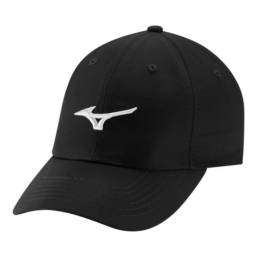 Mizuno Men's Tour Adjustable Lightweight Small Fit Golf Hat Black/White (260326-DWY)